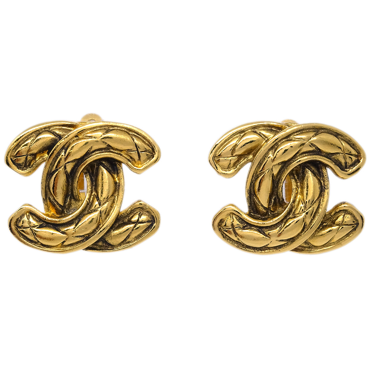Chanel CC 耳環 夾式金 2433