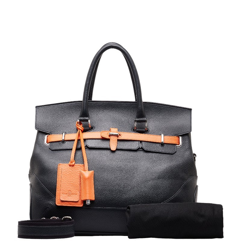 Perlemorveda MaidenVoyage Handbag 2WAY Brown Orange Leather  Pelle Morbida