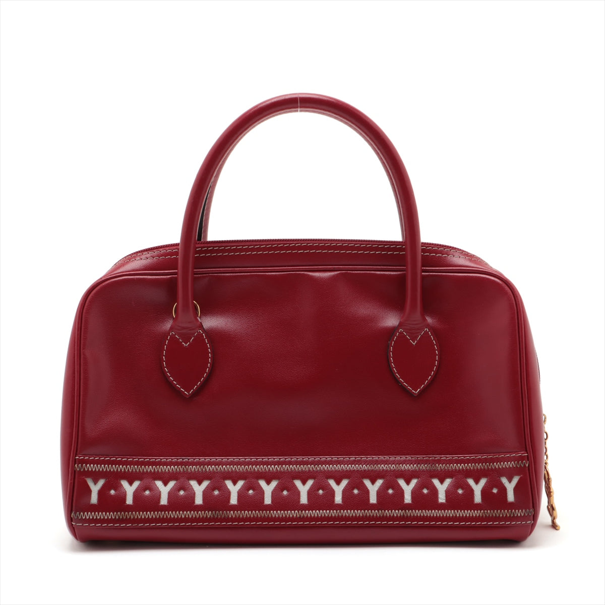 Saint Laurent  Leather Boston Bag Red
