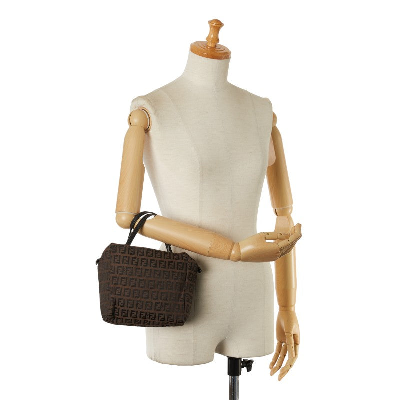 Fendi Zucca Mini Handbag 8N0000 Brown Canvas Leather  Fendi