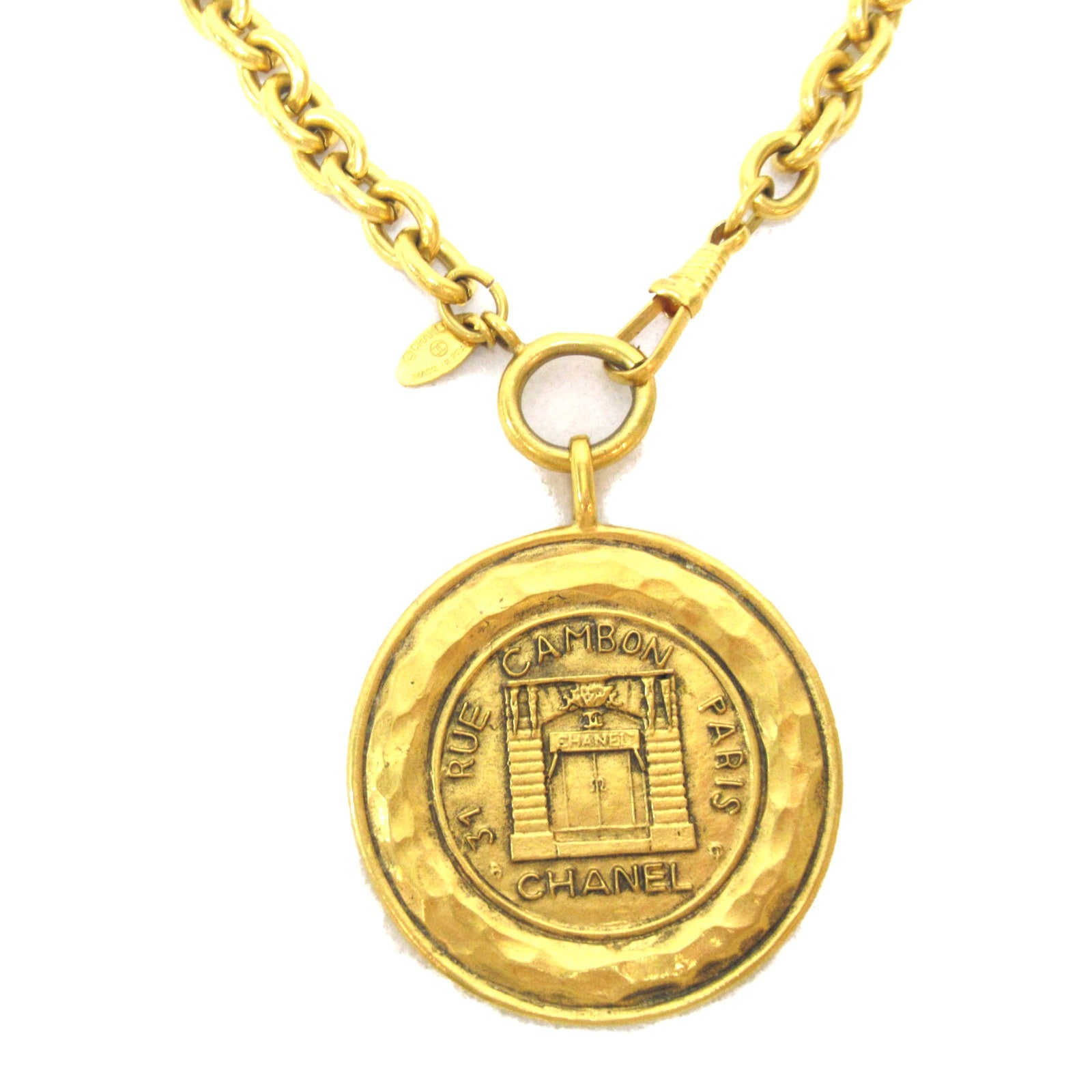 CHANEL Medal Necklace Collar Jewelry GP (Gen )  Gold