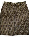 Fendi Zucca-monogram miniskirt 