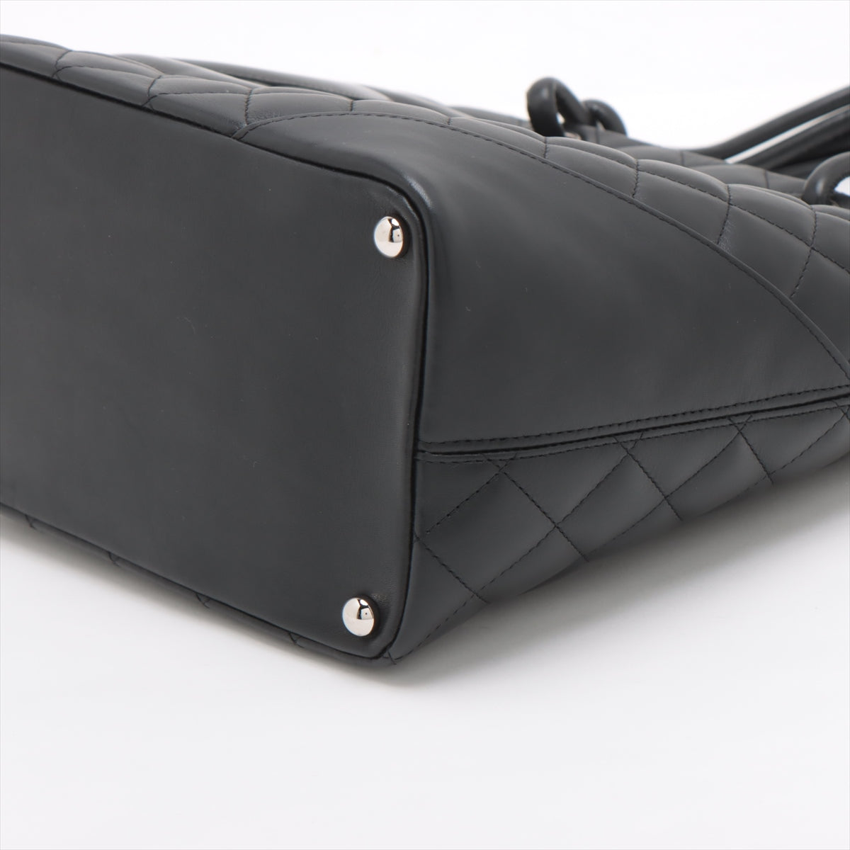 Chanel Combon Line Patent Leather   Handbag Black Silver G