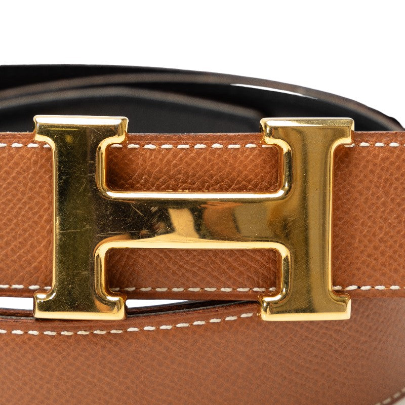 Hermes Constance H Reverseible Belt 100 Brown Black Leather Men Hermes