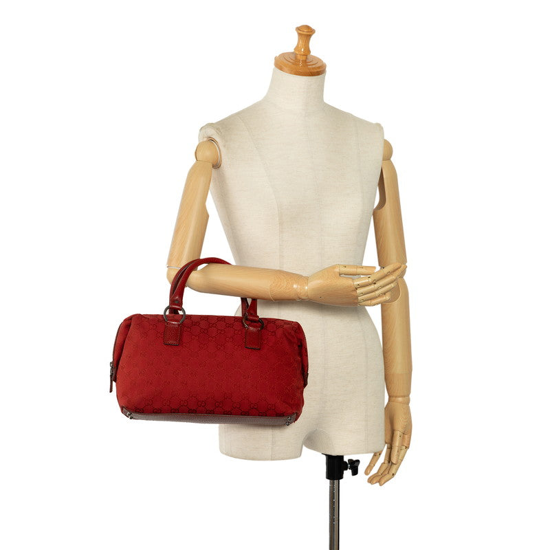 Gucci GG canvas handbag 113009 Red canvas leather ladies Gucci