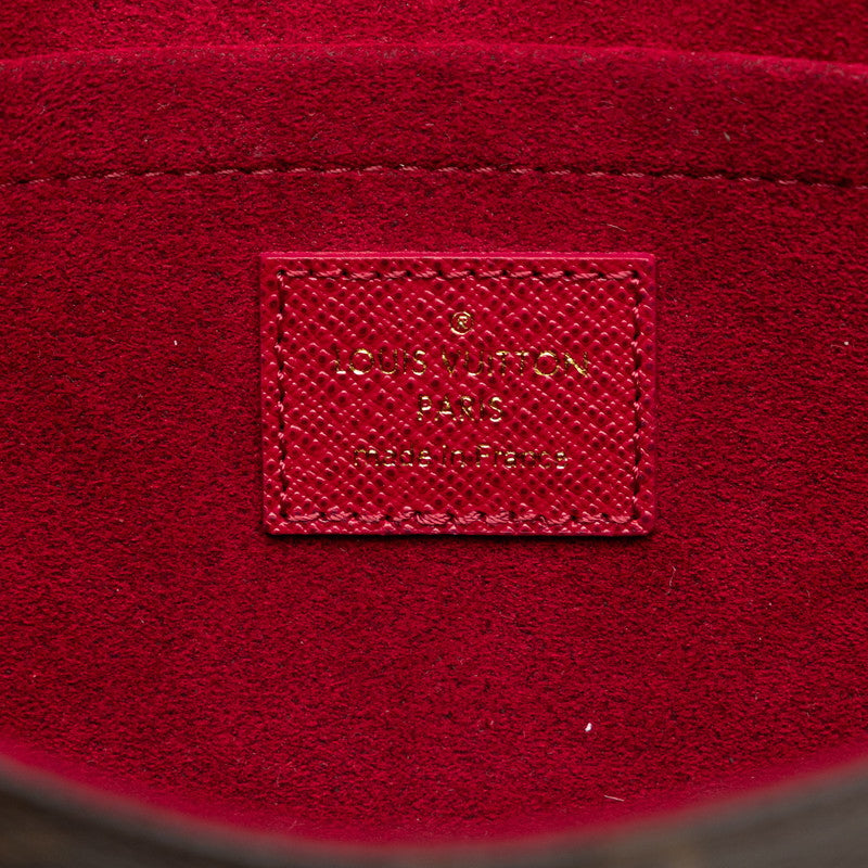 Louis Vuitton Monogram Pochette Felice 鏈條單肩包 M81896 棕色 PVC 皮革 Louis Vuitton