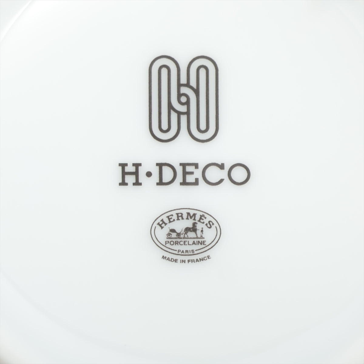 Hermes H Deco Cup and Saucer Ceramic Black