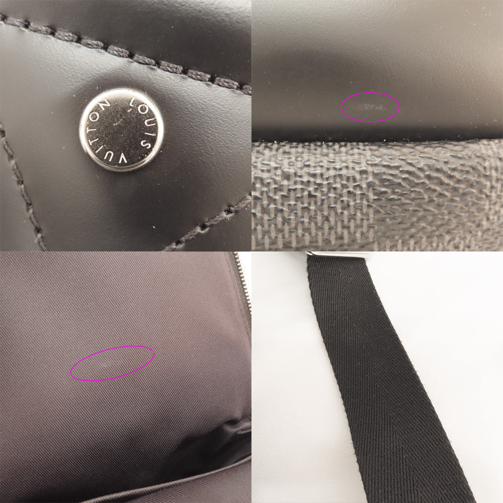 Louis Vuitton Avenue Sling Bag N41719 Avenue Body Bag Damier Graphite Black Gr Silver