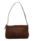 Fendi Mamma Bucket One Shoulder Bag Brown Canvas Leather