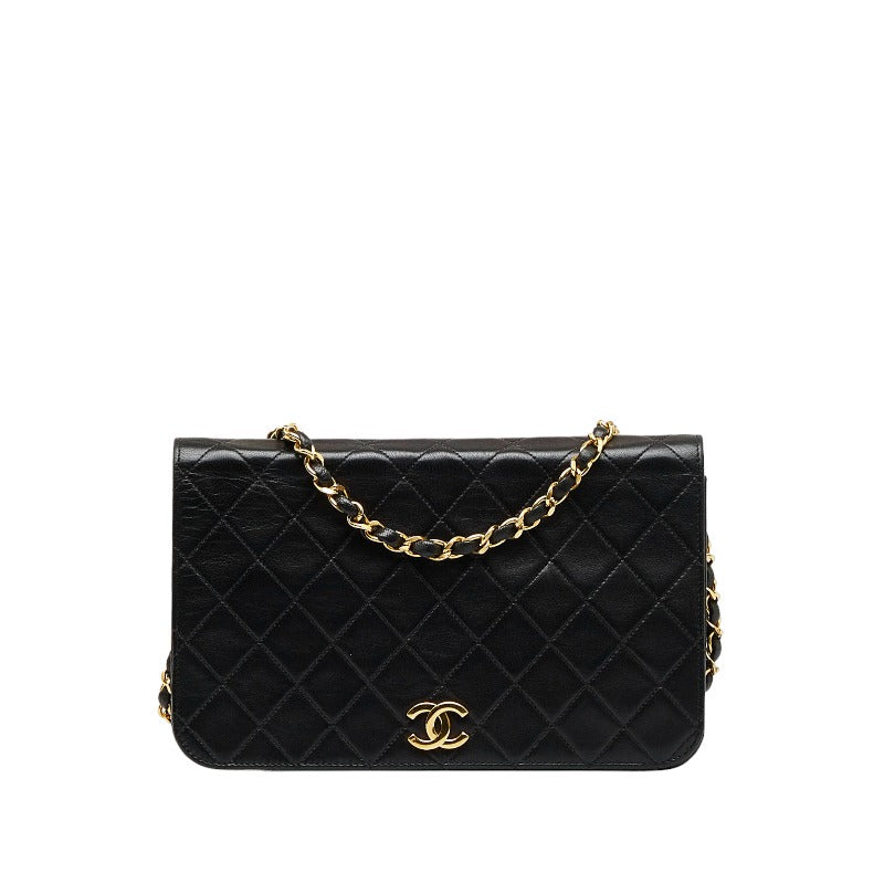 Chanel Matlasse Chain Shoulder Bag Black Lambskin Leather – Timeless  Vintage Company