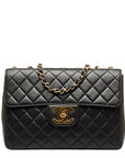 Chanel Single Flap Chain Shoulder Bag Black G Leather  Chanel