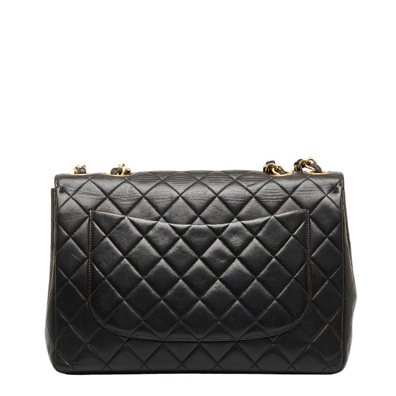 Chanel Deca Matlasse 30 Single Flap Chain Shoulder Bag Black