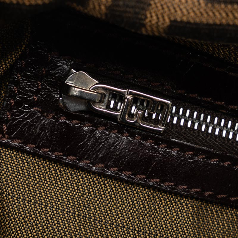 Fendi One-Shoulder Bag Handbag Brown Leather  Fendi