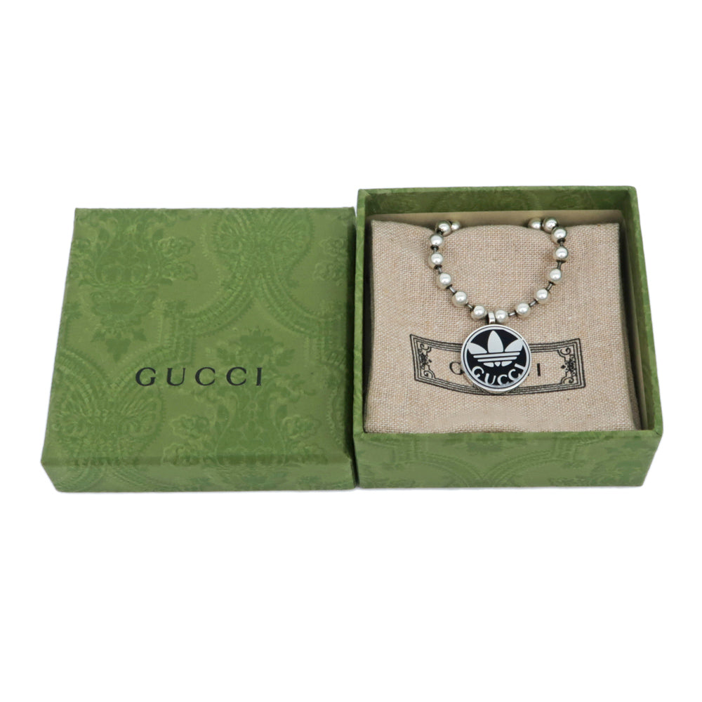 Gucci Adidas Collaborative necklace Ballchain Trophy Silver Black AG925 Pendant   Accessories