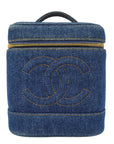 Chanel 1996-1997 Timeless Vanity Handbag Indigo Denim