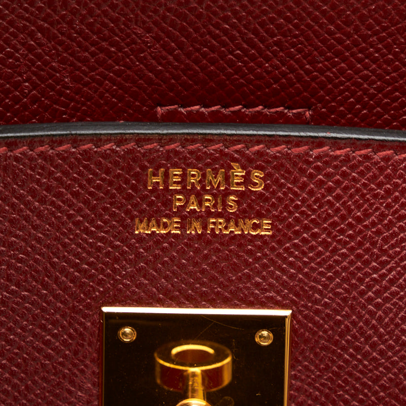 Hermes Birkin 40 handtas Rouge Couchevel leer