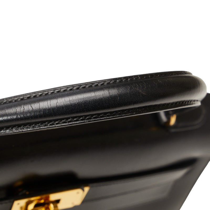 Hermes Kelly 32 Handbag Shoulder Bag 2WAY Black Box Calf – Timeless Vintage