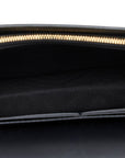 Gucci Guccissima schoudertas met handtekeningketting, portemonnee 431408, zwart leer