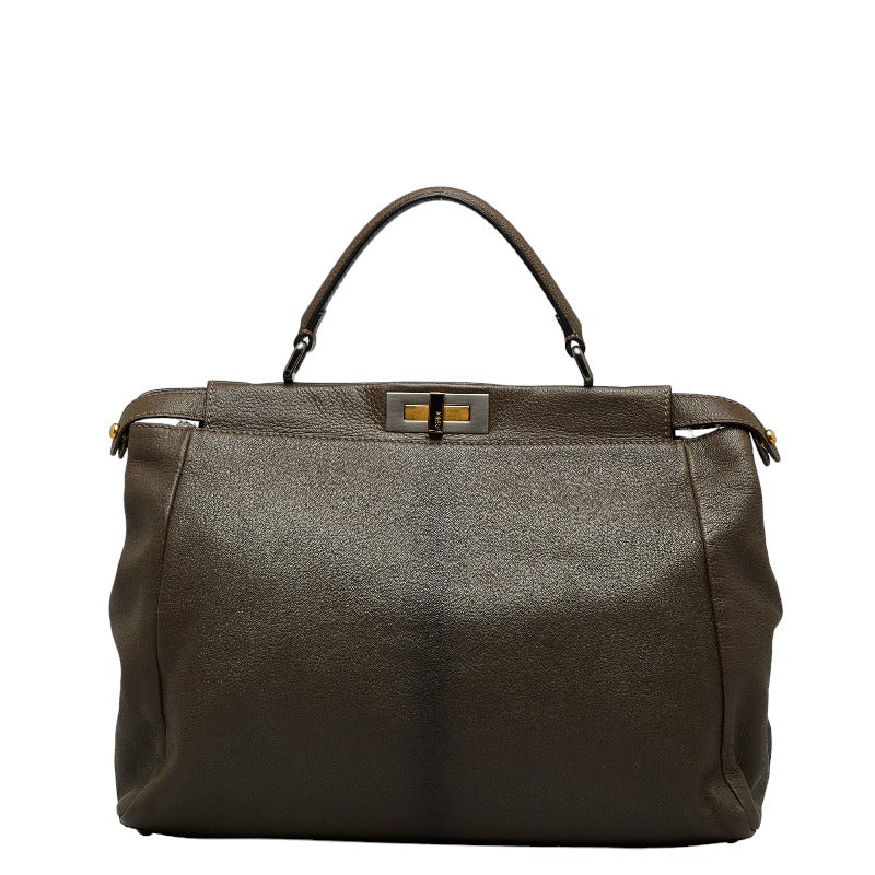 Fendi Handbag 8BN210 Brown Leather  Fendi