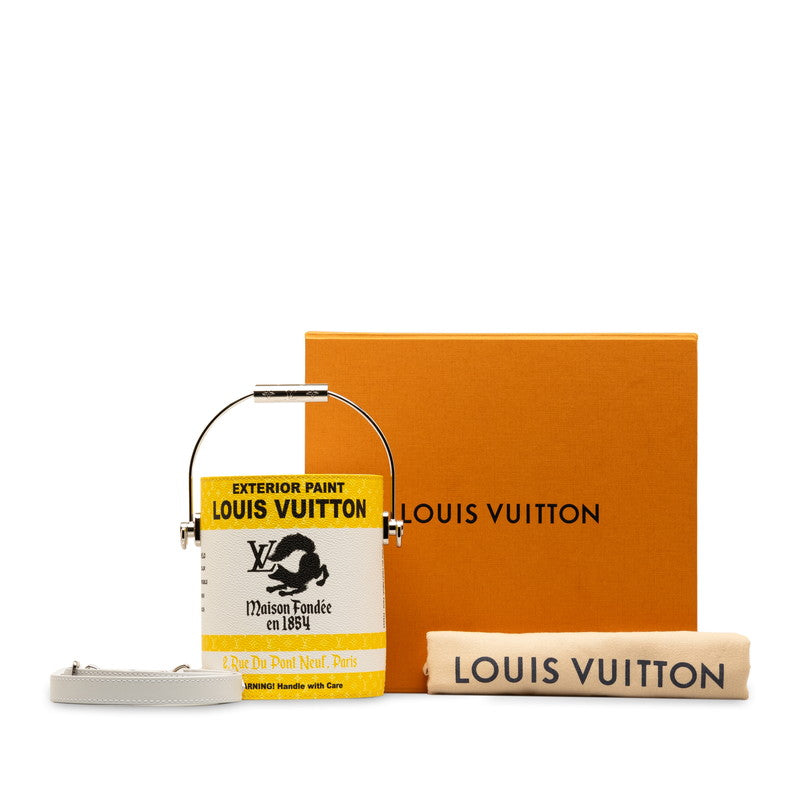 Louis Vuitton Monogram Paint Can Handbag 2WAY M81593 Yellow White PVC  Louis Vuitton
