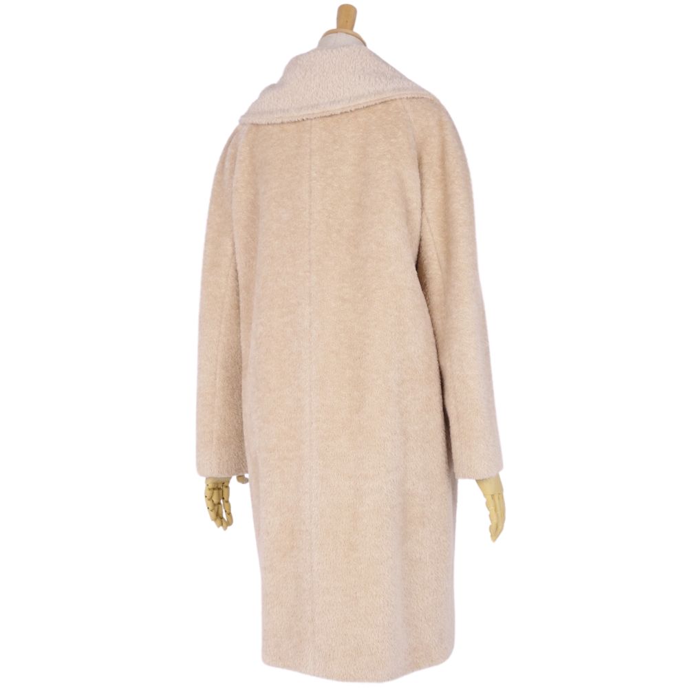 Max Mara Studio Long Coat Alpacca   Italian JI40 USA6 FB38 GB8 (M equivalent) Beige Contacts BODEST