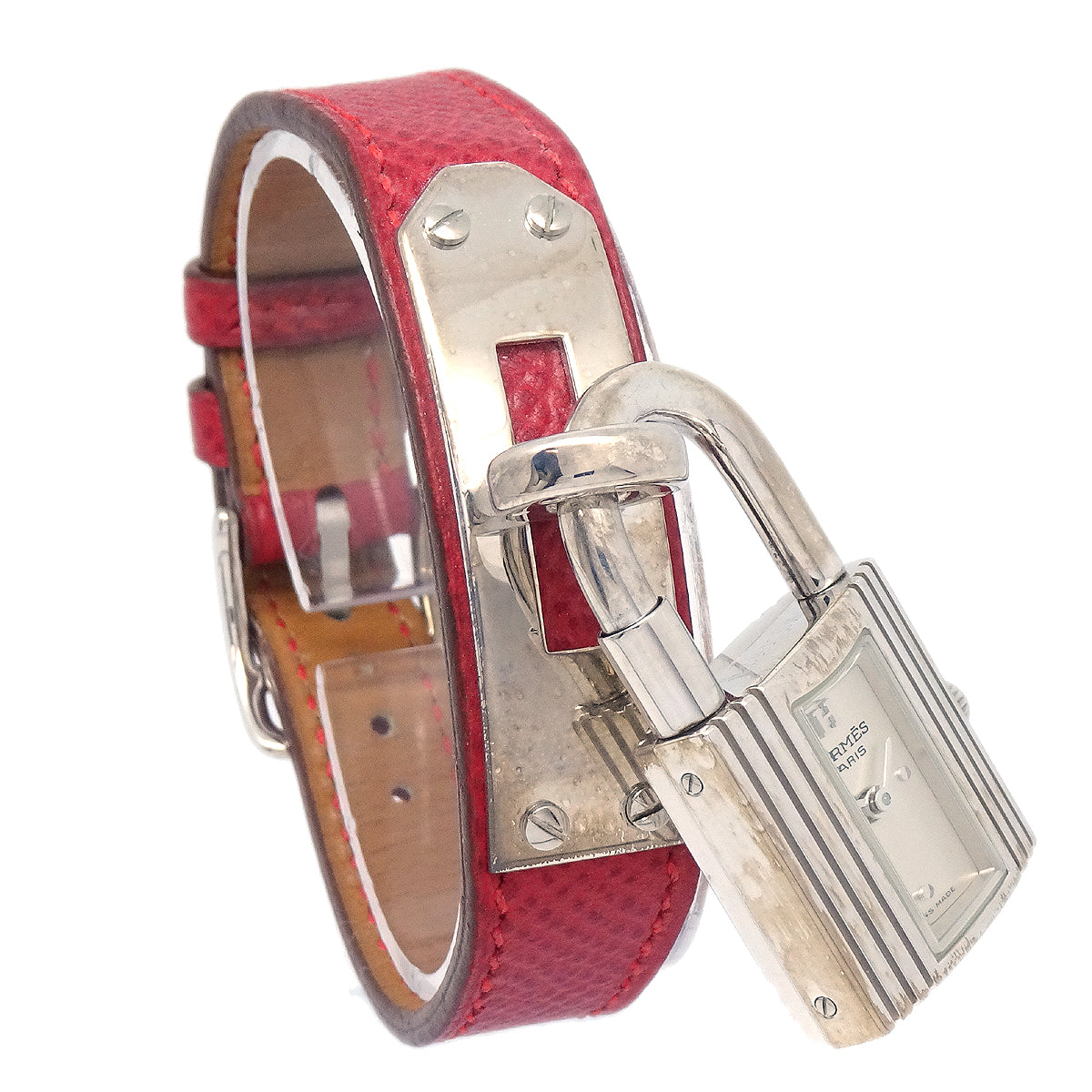 Hermes 1996 Kelly Watch Red Courchevel SV925