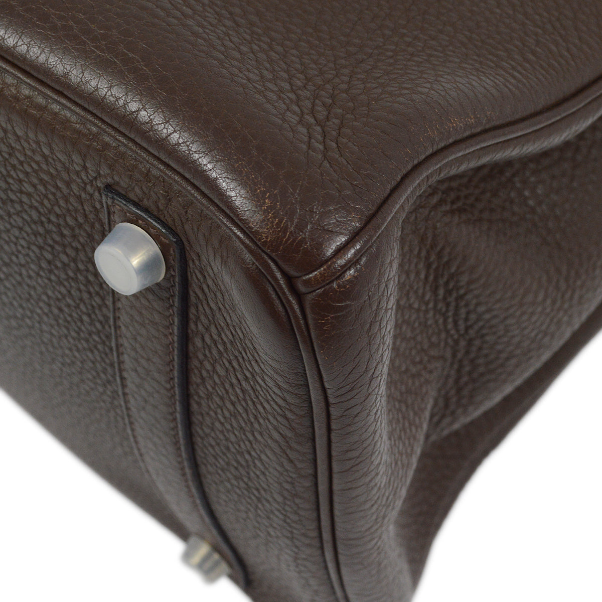Hermes Brown Taurillon Clemence Birkin 35 Handbag