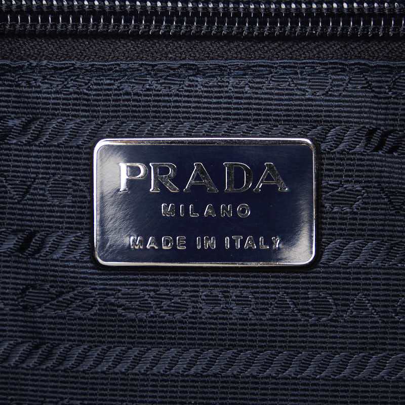 Prada Logo One-Shoulder Bag B6429 Navy Nylon   Prada