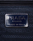 Prada Logo One-Shoulder Bag B6429 Navy Nylon   Prada