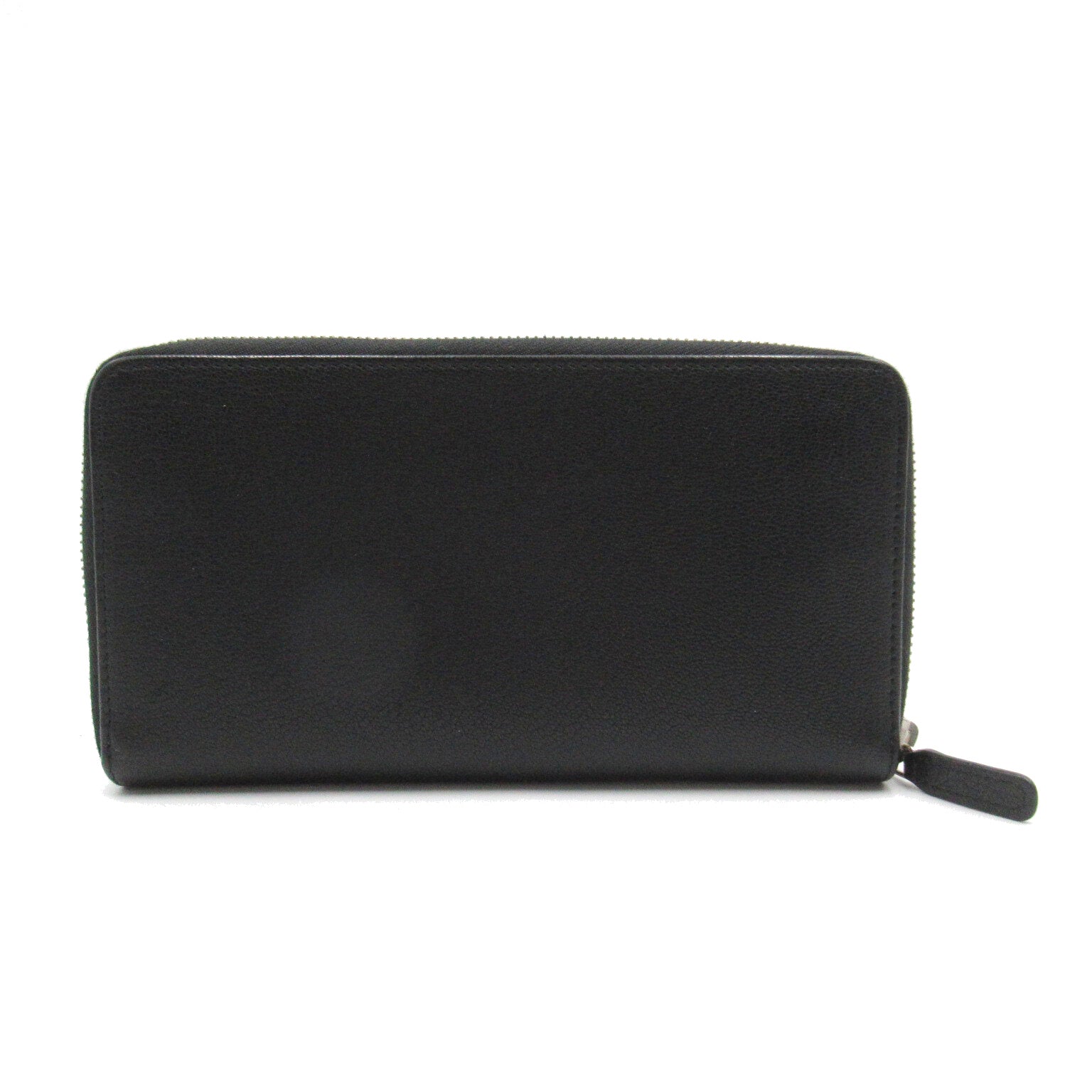 Chanel Round Long Wallet Round Long Wallet  Leather Women's Black Round Long Wallet