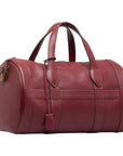 Hermes Hardy Boston Bag Handbag 2WAY Rouge Ardennes Leather
