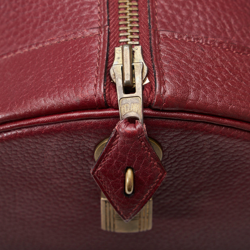 Hermes Hardy Boston Bag Handbag 2WAY Rouge Ardennes Leather