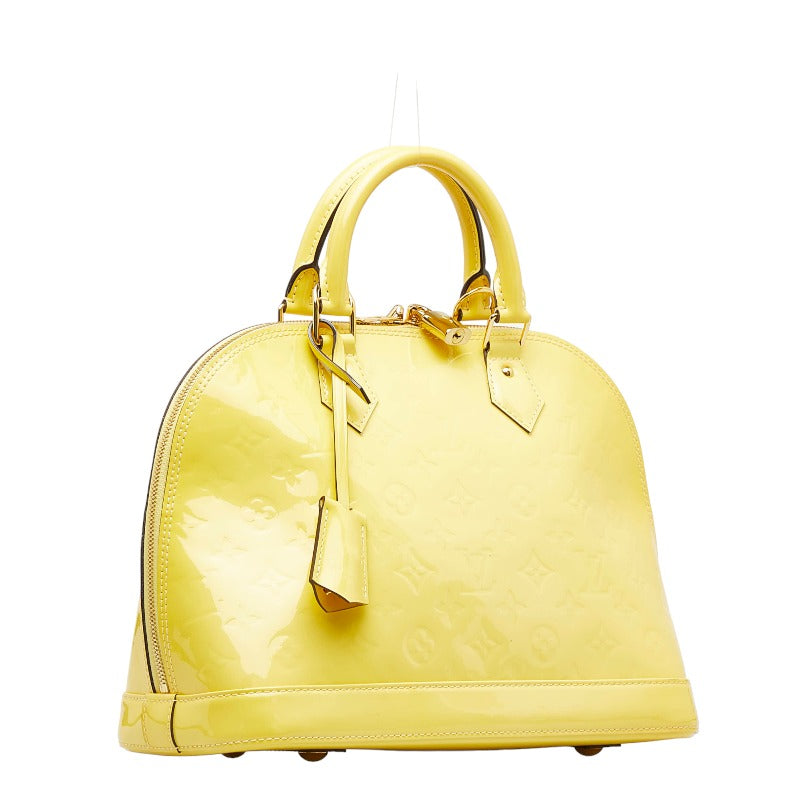 Louis Vuitton Monogram Verni Alma PM Handbag M90101 Citrine Yellow