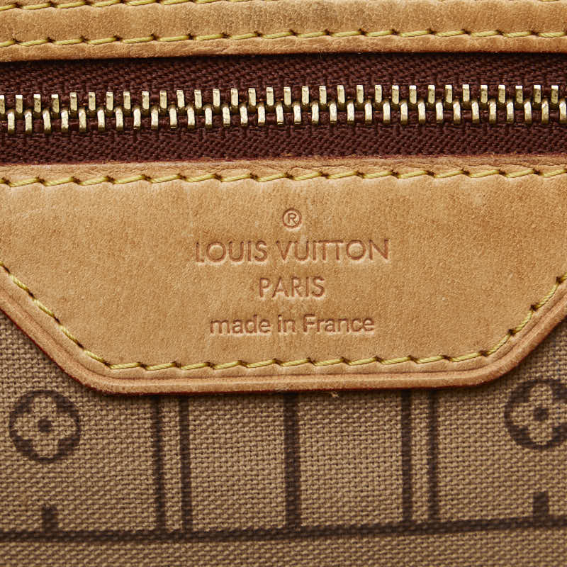 Louis Vuitton Monogram Neverfull MM 單肩包托特包 M40156 棕色 PVC 皮革 Louis Vuitton
