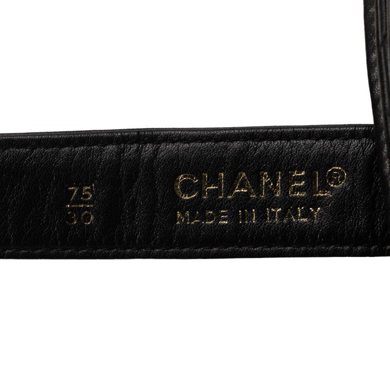 Chanel Matlasse Body Bag Waist Bag Black Lambskin Women&#39;s