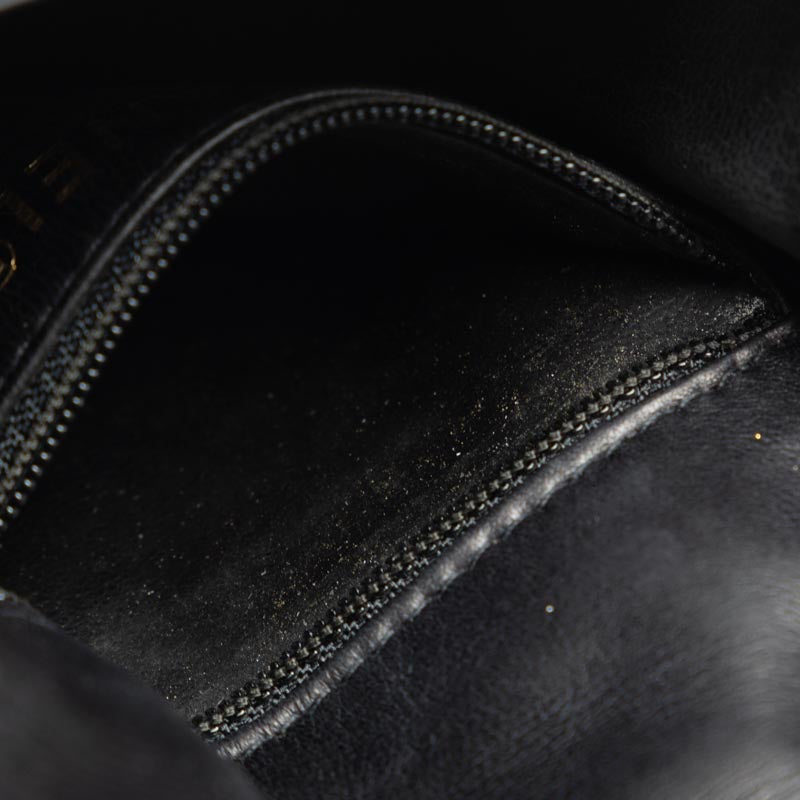 Chanel Matlasse Body Bag Waist Bag Black Lambskin Women&#39;s