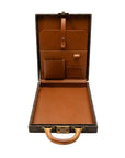 Louis Vuitton Monogram Vertical Trunk Attache Case Brown