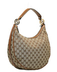 Gucci GG Canvas One Shoulder Bag 232962 Beige Brown Canvas Leather Women's