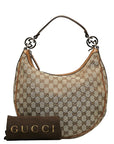 Gucci GG Canvas One Shoulder Bag 232962 Beige Brown Canvas Leather Women's