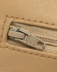 Chanel Matlasse 25 schoudertas met dubbele flap en ketting Beige lamsleer