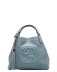 Gucci Soho Handbag Shoulder Bag 2WAY 336751 Blue Leather Women's