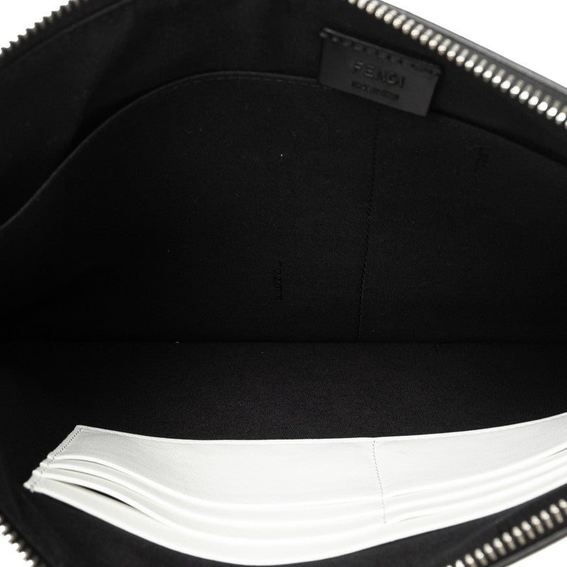 Fendi x Joshua Vidas 雙肩包第二包 7N0110 白色黑色皮革 Fendi