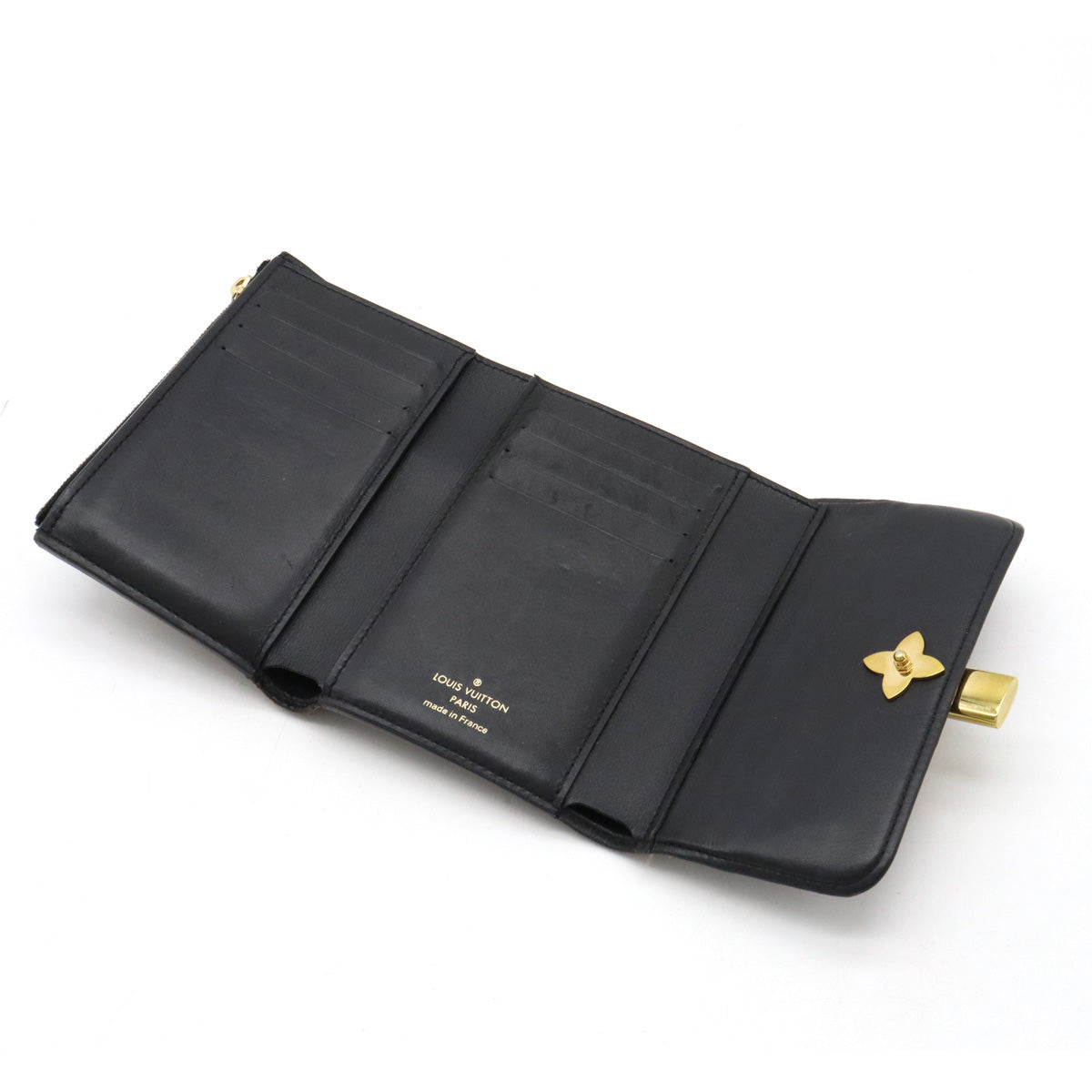 Louis Vuitton Portefeuille Victorine Mens Folding Wallets, Black