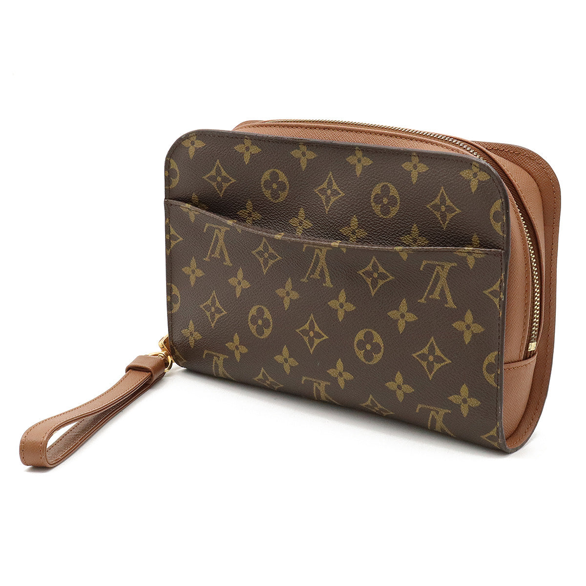 Louis+Vuitton+Orsay+Clutch+Brown+Leather for sale online