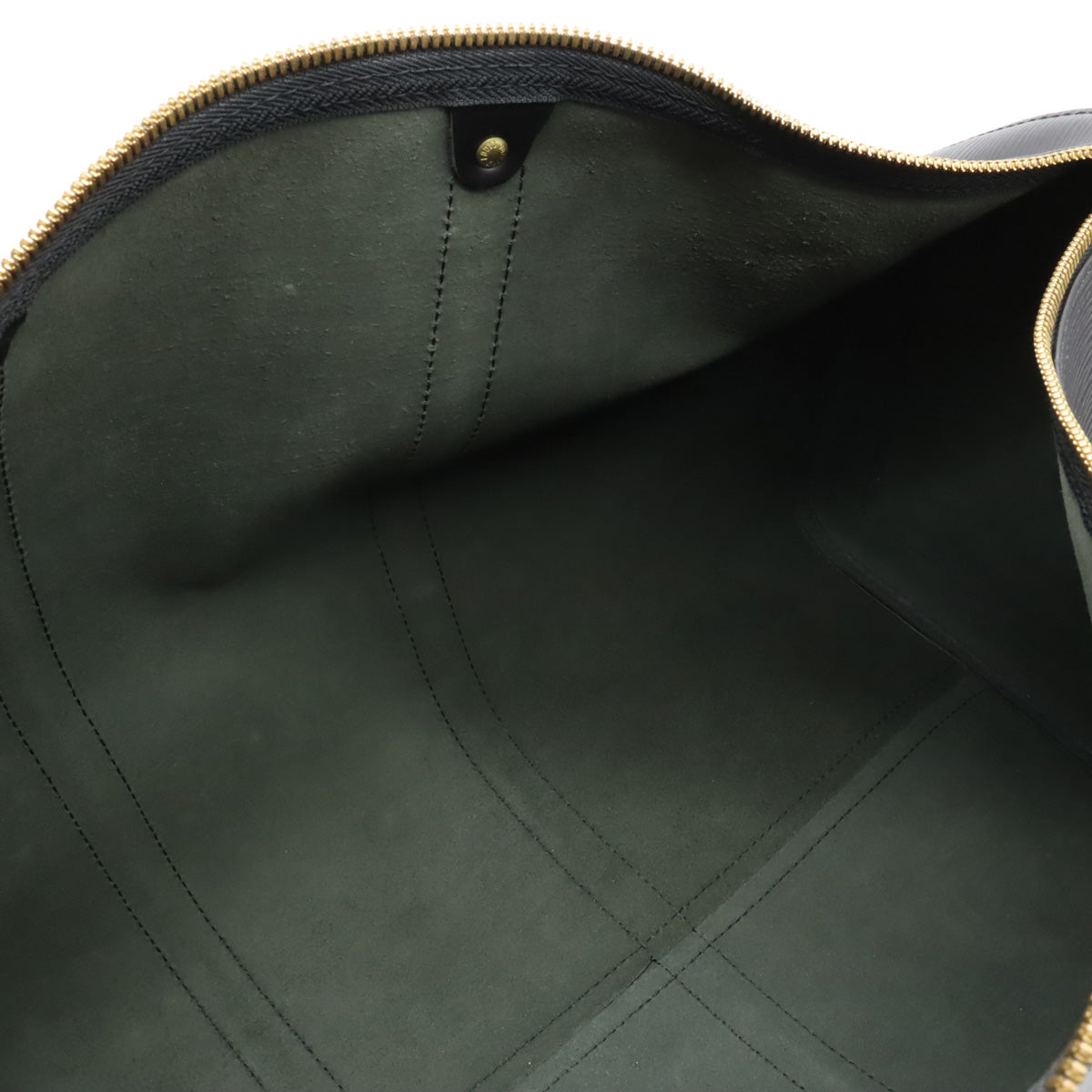 Louis Vuitton, Bags, Copy Louis Vuitton Keepall 5 Black Epi Gold Hardware  Navy Green Interior