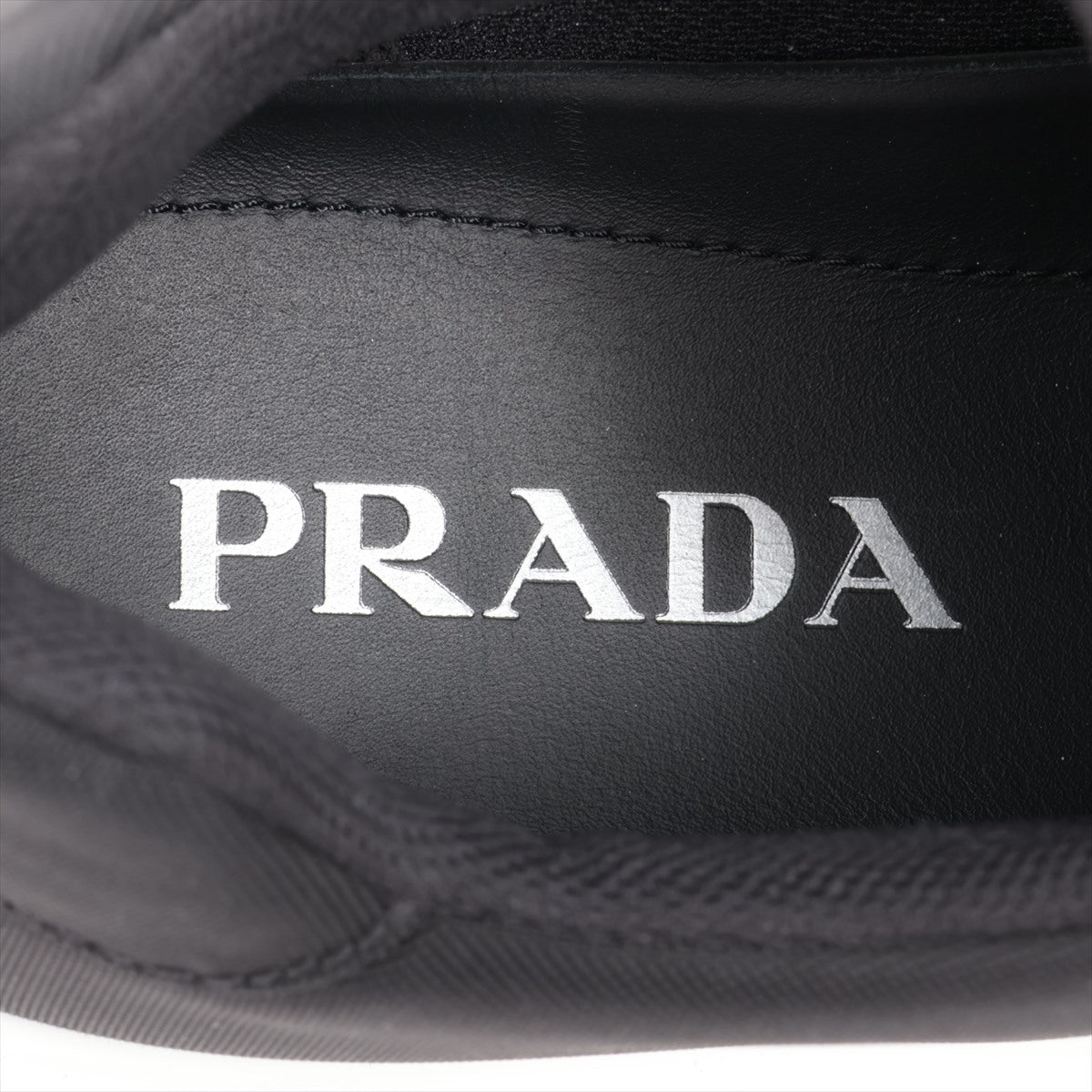 Prada Leather X Fabric Trainers 6 Men Black 4E3555