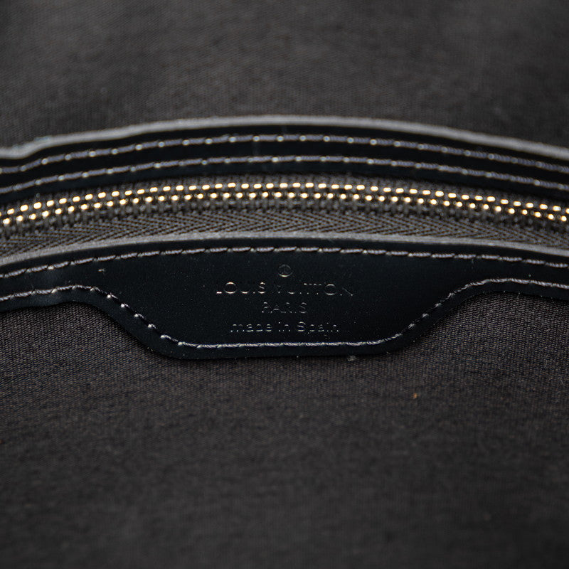 Louis Vuitton Monogram Matt Stockton Handbag M55112 Noneir Black Leather  Louis Vuitton