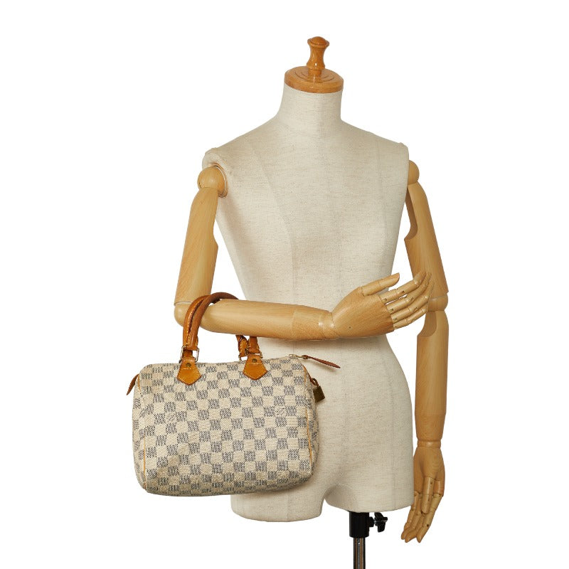 Louis Vuitton Damier Azur Speedy 25 Handbag Mini Boston Bag N4137