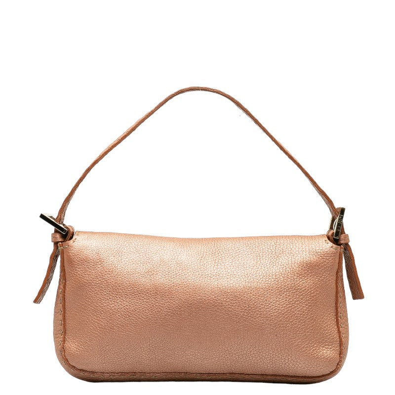 FENDI Selleria Mamma Bucket Handbag Shoulder 8BR101 Pink Leather Women&#39;s