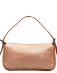 FENDI Selleria Mamma Bucket Handbag Shoulder 8BR101 Pink Leather Women's